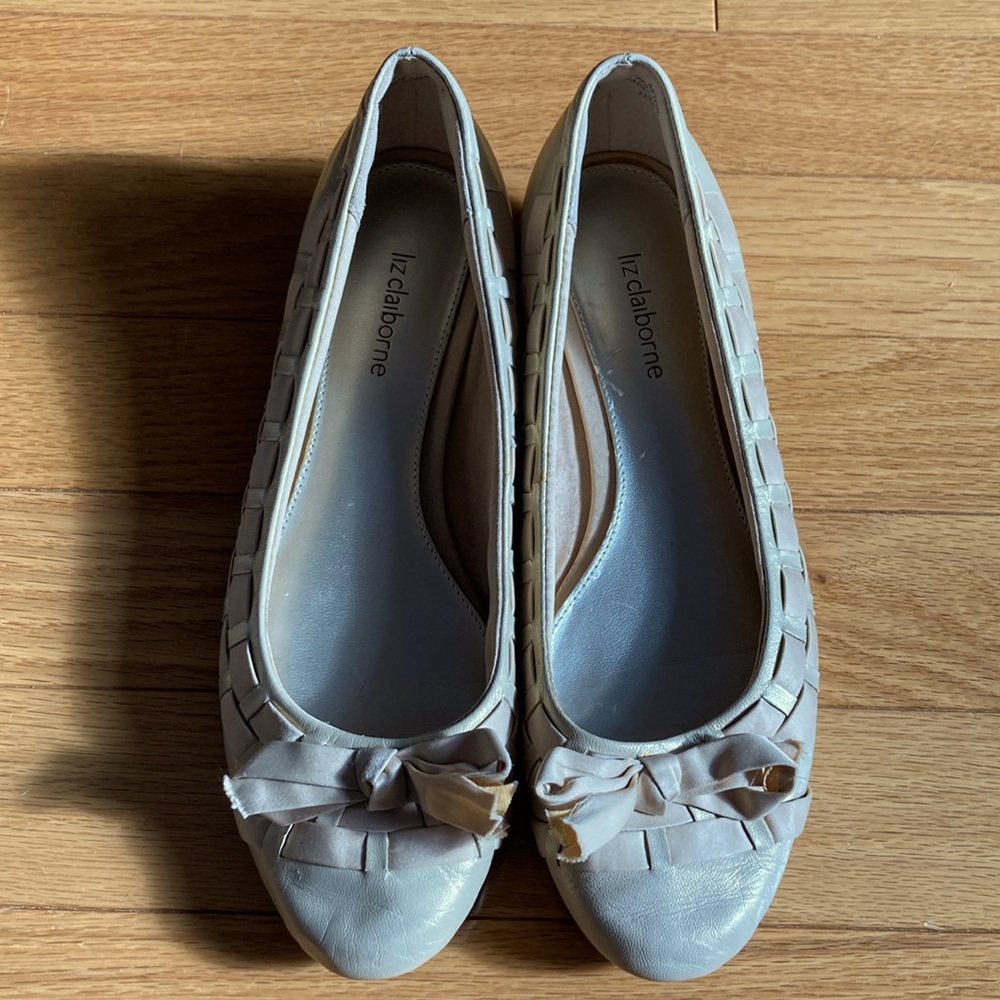 Wedding champagne kitten heels size 8